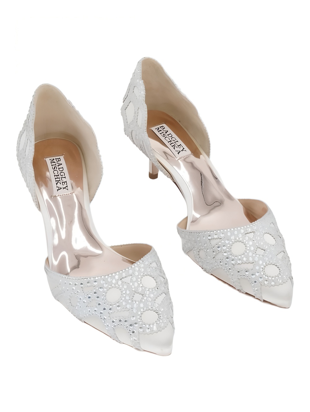 Badgley Mischka Womens's Ginny Dress Pump, Ivory Size 7.5M